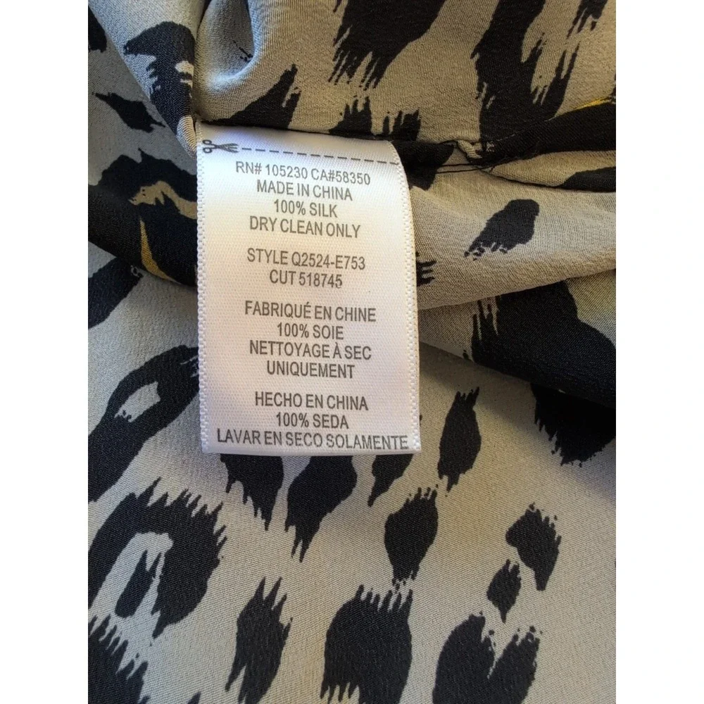 Equipment Femme M Silk Leopard Print Blouse In Fawn